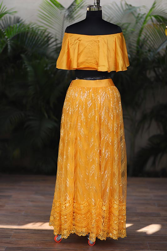 Buy Shae By SASSAFRAS Ready To Wear Lehenga & Shirt Collar Blouse - Lehenga  Choli for Women 22038400 | Myntra