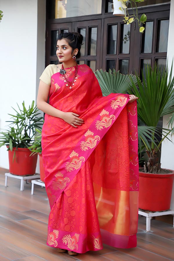 Banarasi tanchoi kora muslin and tissue silk sarees